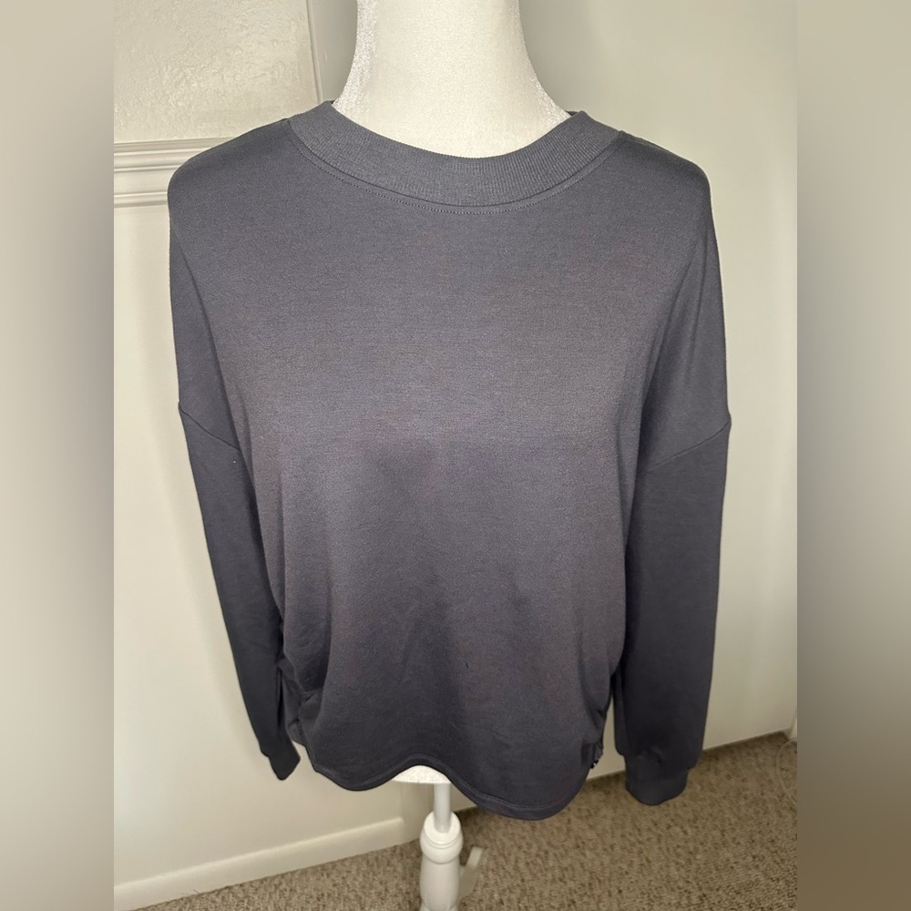 Sincerely Jules Sweatshirt Cinch hips Purple/Grey Size M - Picture 1 of 9